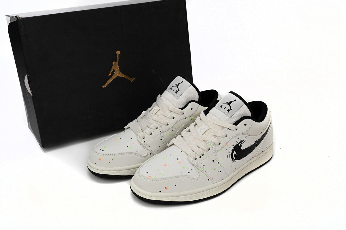 Air Jordan 1 Low SE Paint Splatter Reps Sneaker DH3295-100 2
