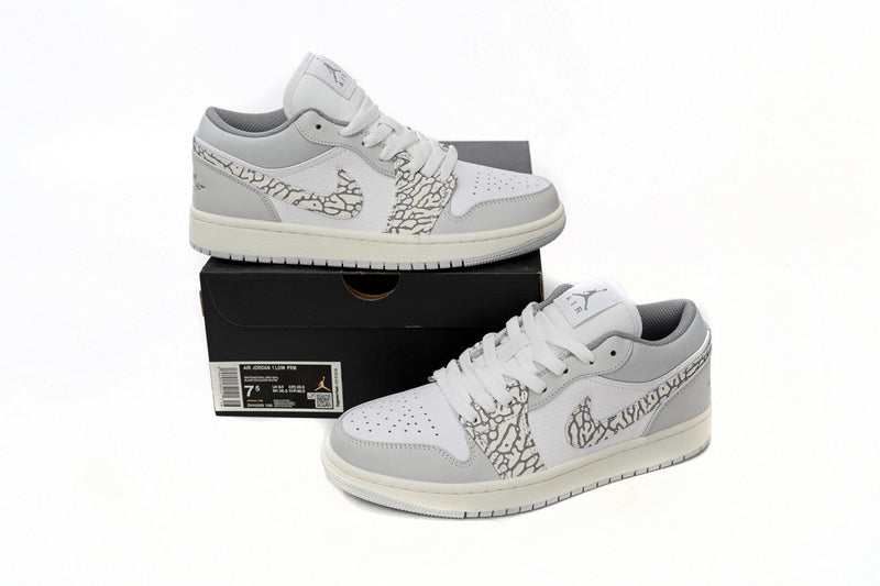 Air Jordan 1 Low PRM Smoke Grey Elephant Reps Sneaker DH4269-100 2