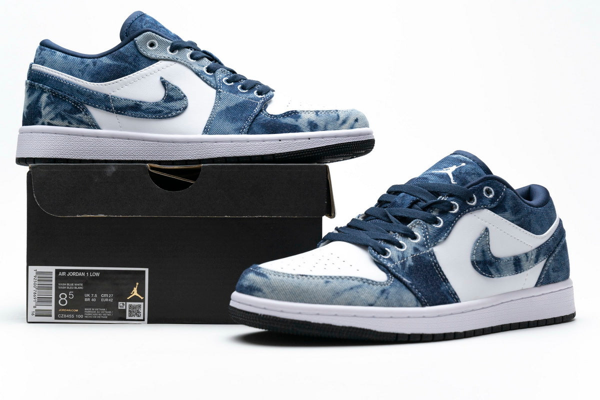Air Jordan 1 Low Washed Denim Reps Sneaker CZ8455-100 2