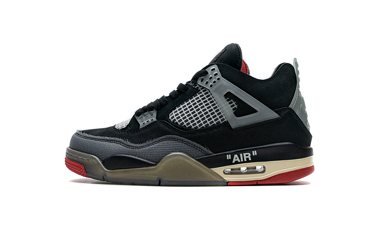 OFF White x Air Jordan 4 Bred Reps Sneakers CV9388-001