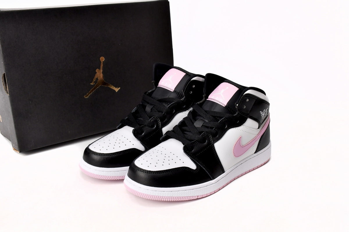 Jordan 1 Mid White Light Arctic Pink Reps Sneakers 555112-103 2