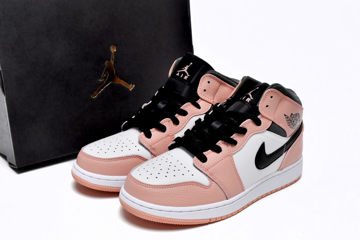 Air Jordan 1 Mid Pink Quartz Reps Sneakers 555112-603 2