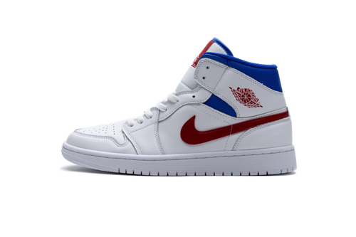 Air Jordan 1 Mid White Red Royal Reps Sneakers BQ6472-164 2