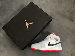 Jordan 1 Mid Half Blue Polka Dot Swoosh Reps Sneakers 555112-400 2