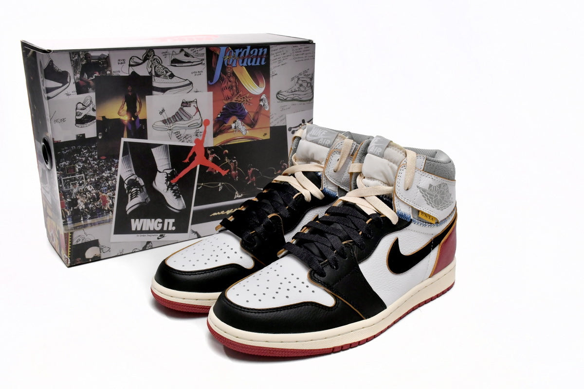 Air Jordan 1 Retro High Union Los Angeles Black Toe Reps Sneakers BV1300-106 2
