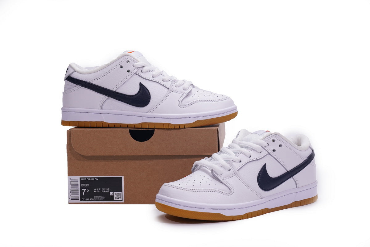 Nike SB Dunk Low Pro Orange Label White Navy Reps Sneakers CZ2249-100 2