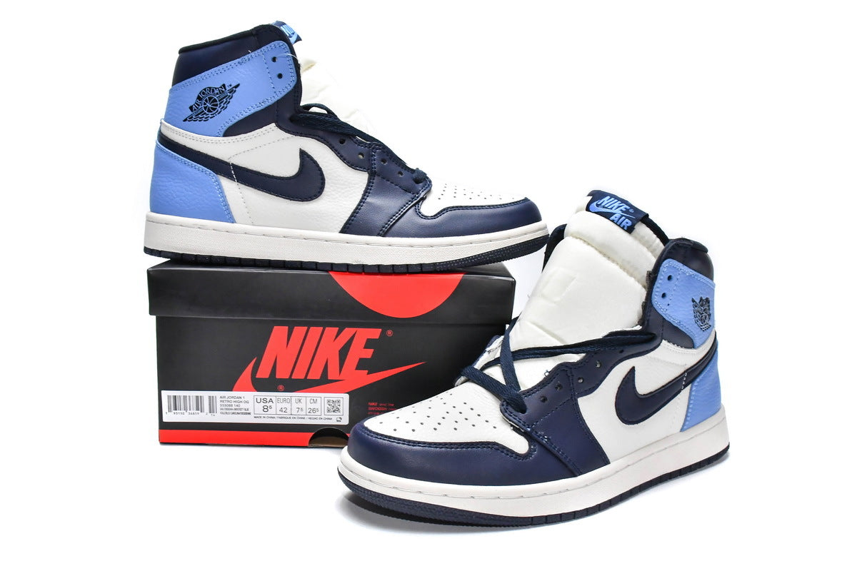 Jordan 1 Obsidian UNC Reps Sneaker 555088-140 2