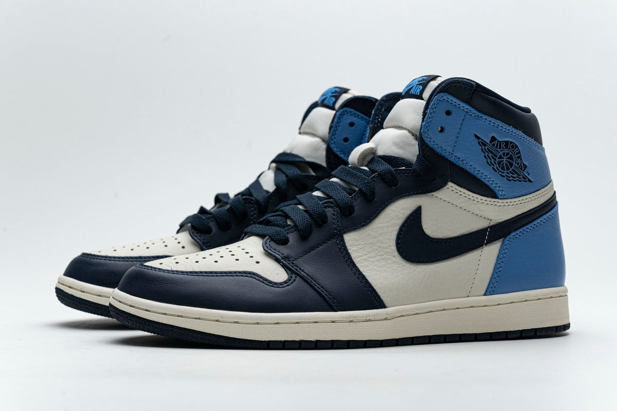 Air Jordan 1 Retro High Obsidian UNC Reps Sneaker 555088-140 2