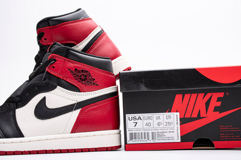 Air Jordan 1 Retro High Bred Toe Reps Sneaker 555088-610 2