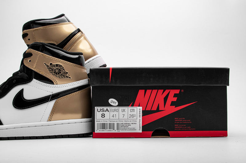 Air Jordan 1 Retro High NRG Patent Gold Toe Reps Sneaker 861428-007 2