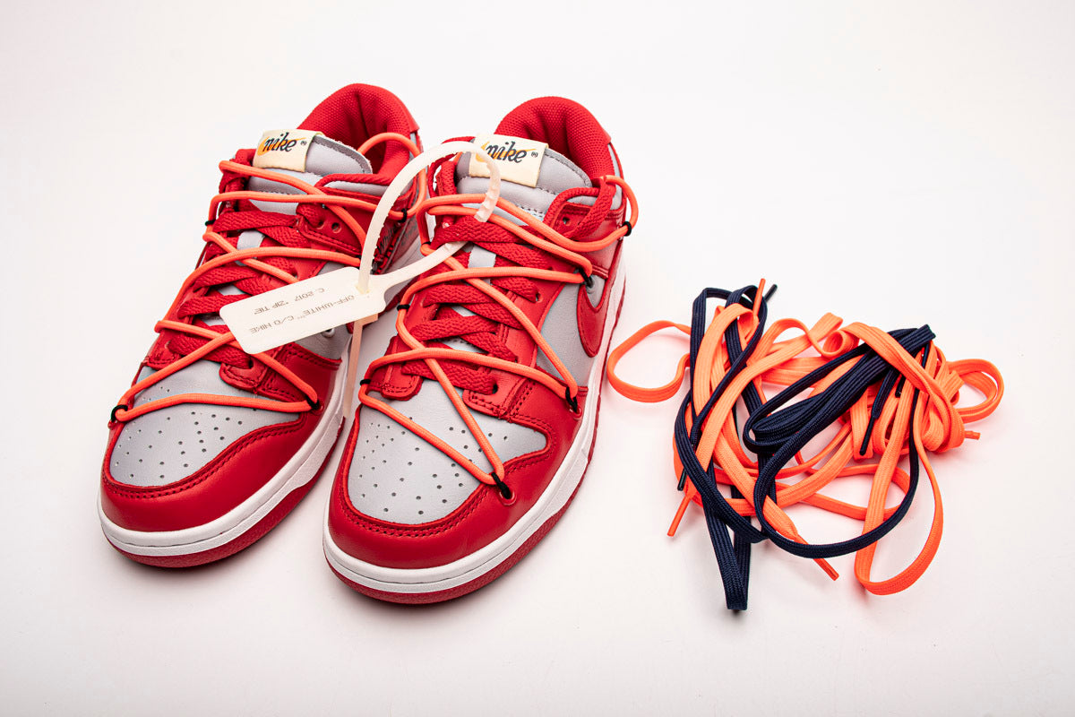 Nike Dunk Low Off White University Red Reps Sneaker CT0856-600