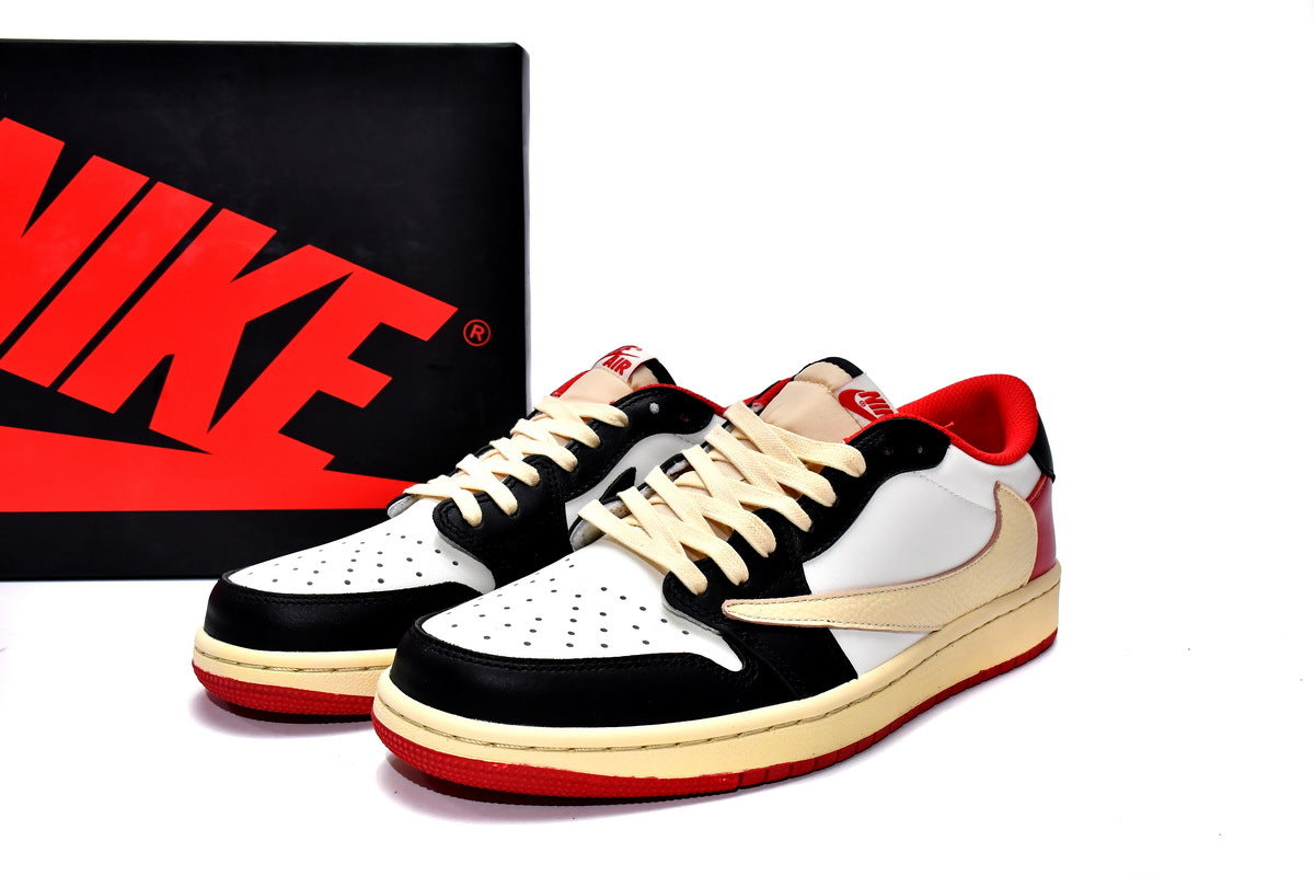 Travis Scott x Air Jordan 1 Low Black Red Reps Sneaker DM7866-166 2
