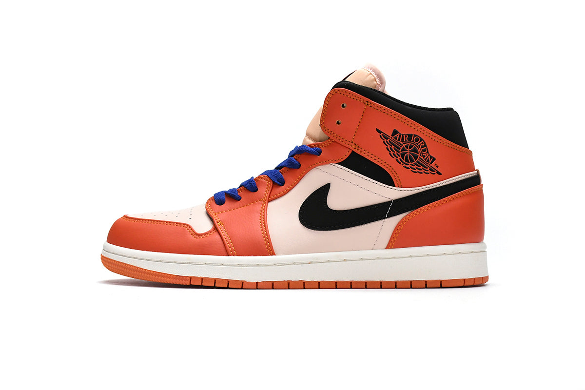 Air Jordan 1 Mid Team Orange Black Reps Sneaker 852542-800