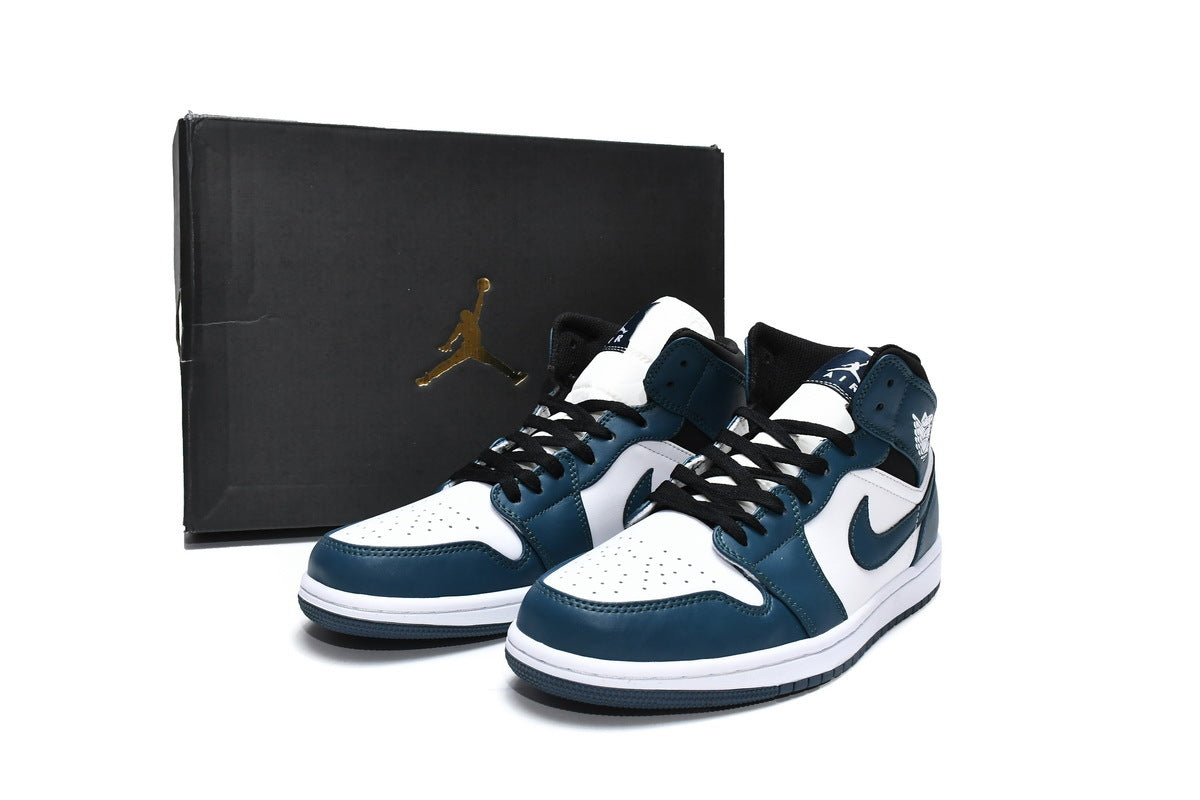 Air Jordan 1 Mid Armory Navy Reps Sneakers 554724-411 2