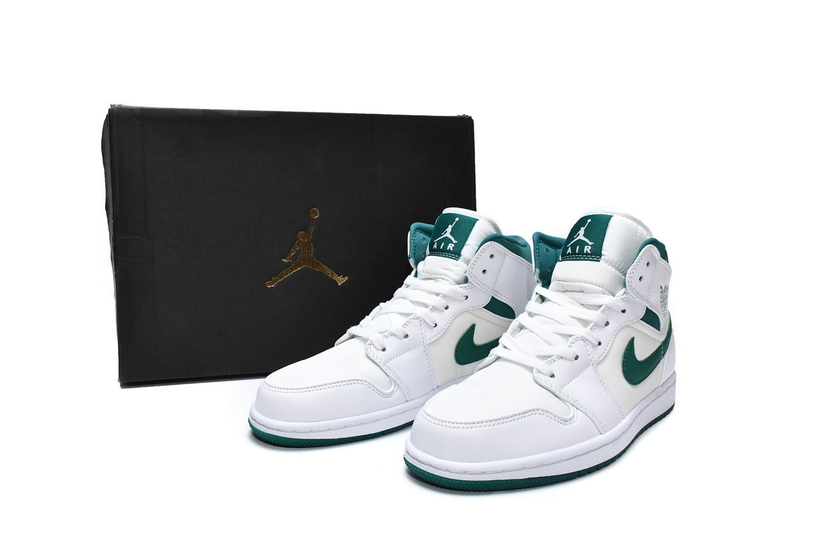 Air Jordan 1 Mid White Mystic Green Reps Sneaker CD6759-103 2