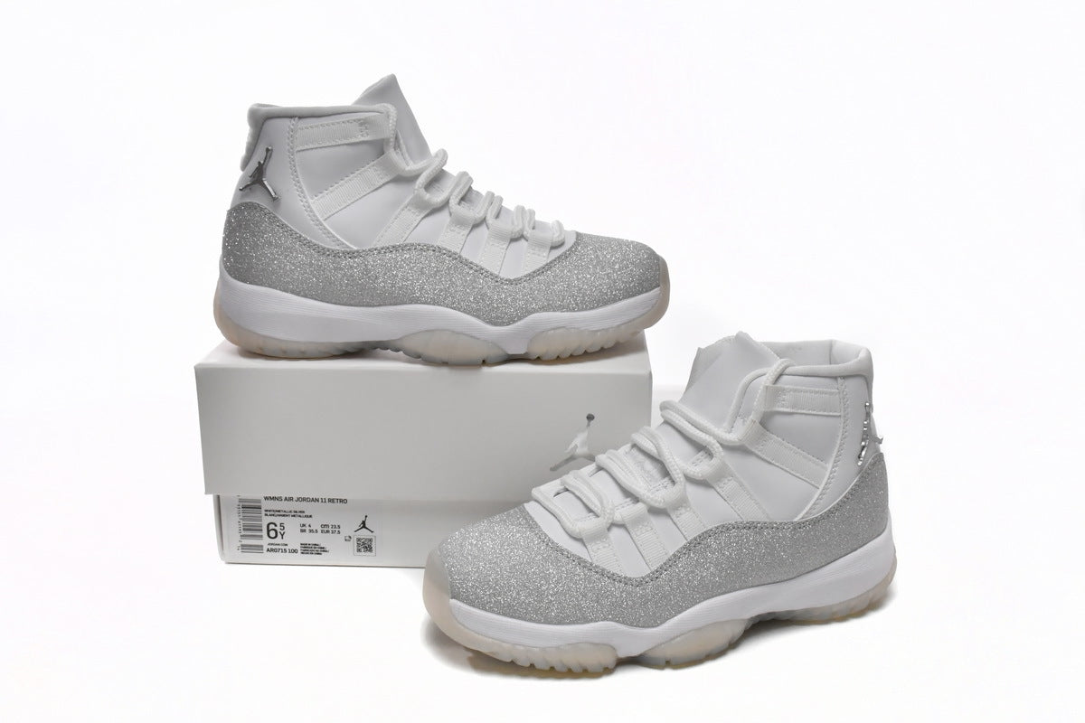 Jordan 11 White Metallic Silver Reps Sneakers AR0715-100 2
