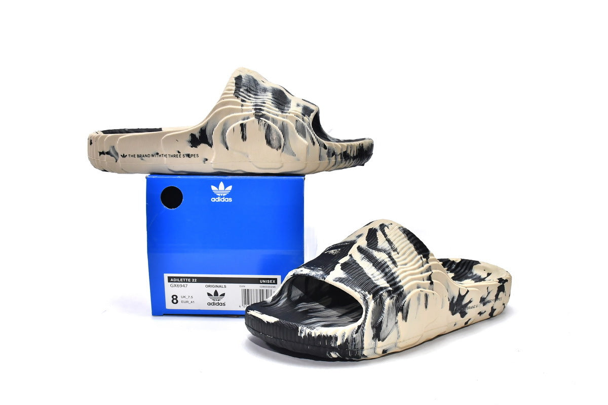 Adidas Adilette 22 Slides Carbon Aluminum Reps Sneaker GX6947 2