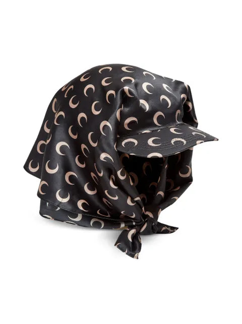Marine Serre Crescent Moon Baseballkappe aus Seide