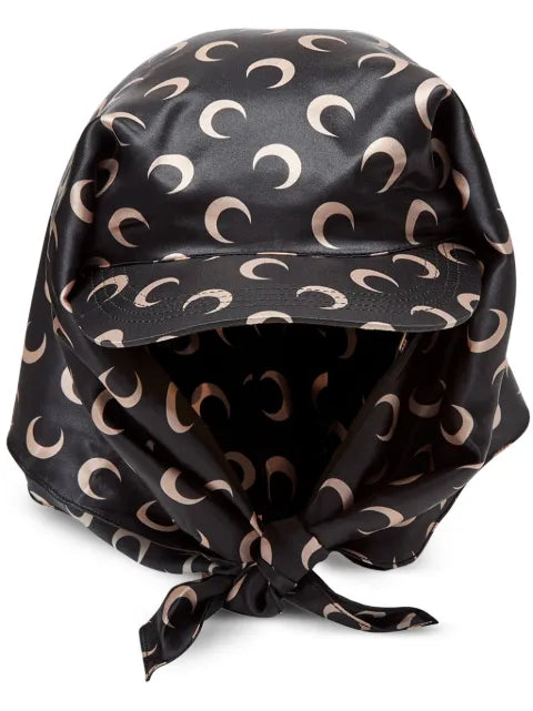 Marine Serre Crescent Moon Baseballkappe aus Seide