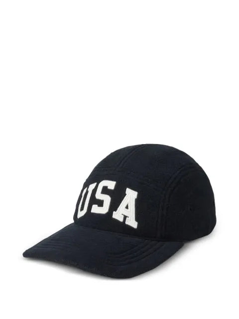Polo Ralph Lauren Fleece-Baseballkappe mit USA-Applikation
