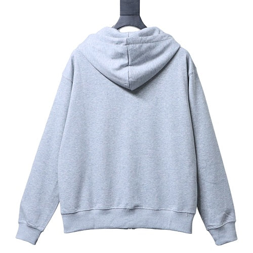AMI Paris grey Ami de Coeur zip-up hoodie 2