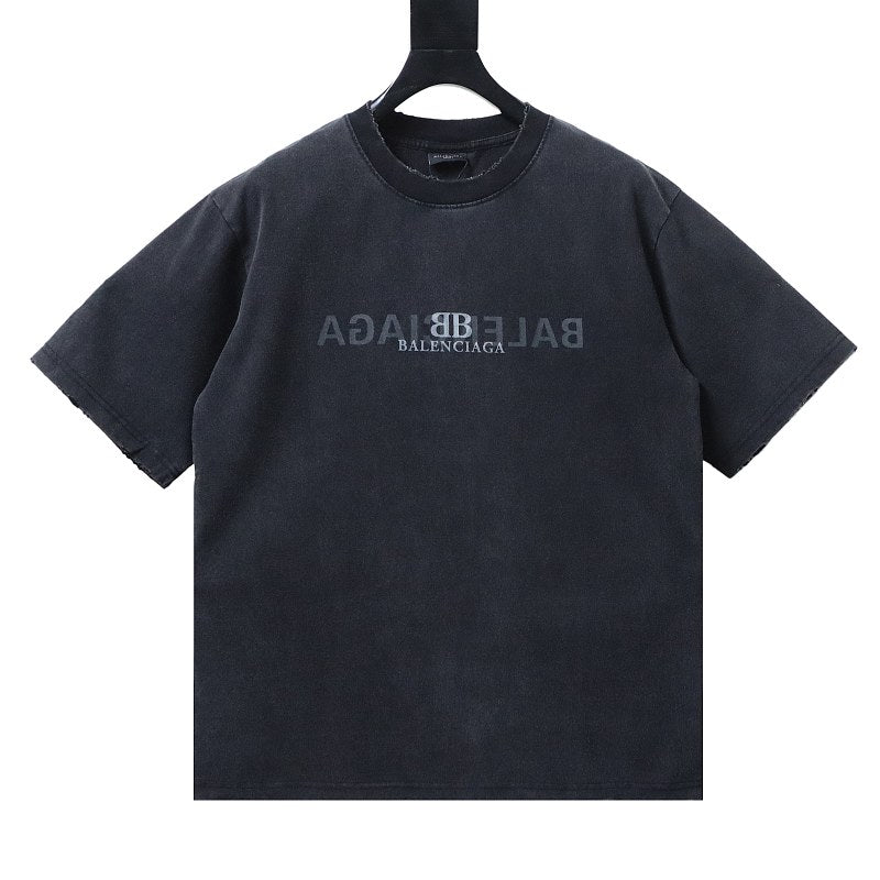Balenciaga Logo Print T-shirt Black
