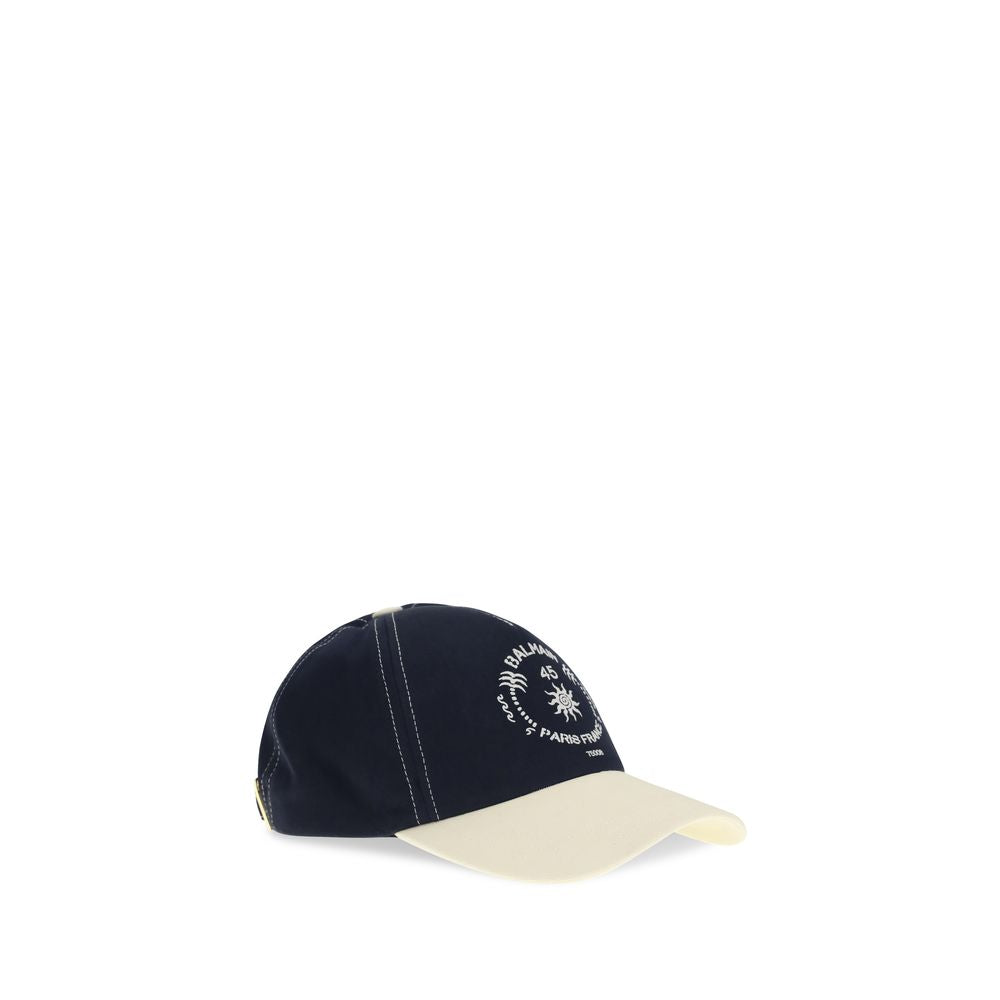 Balmain Blue Cotton Baseball Cap