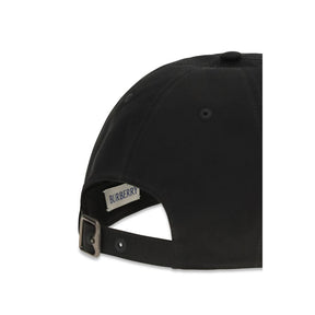 Burberry Black Cotton Baseball Cap