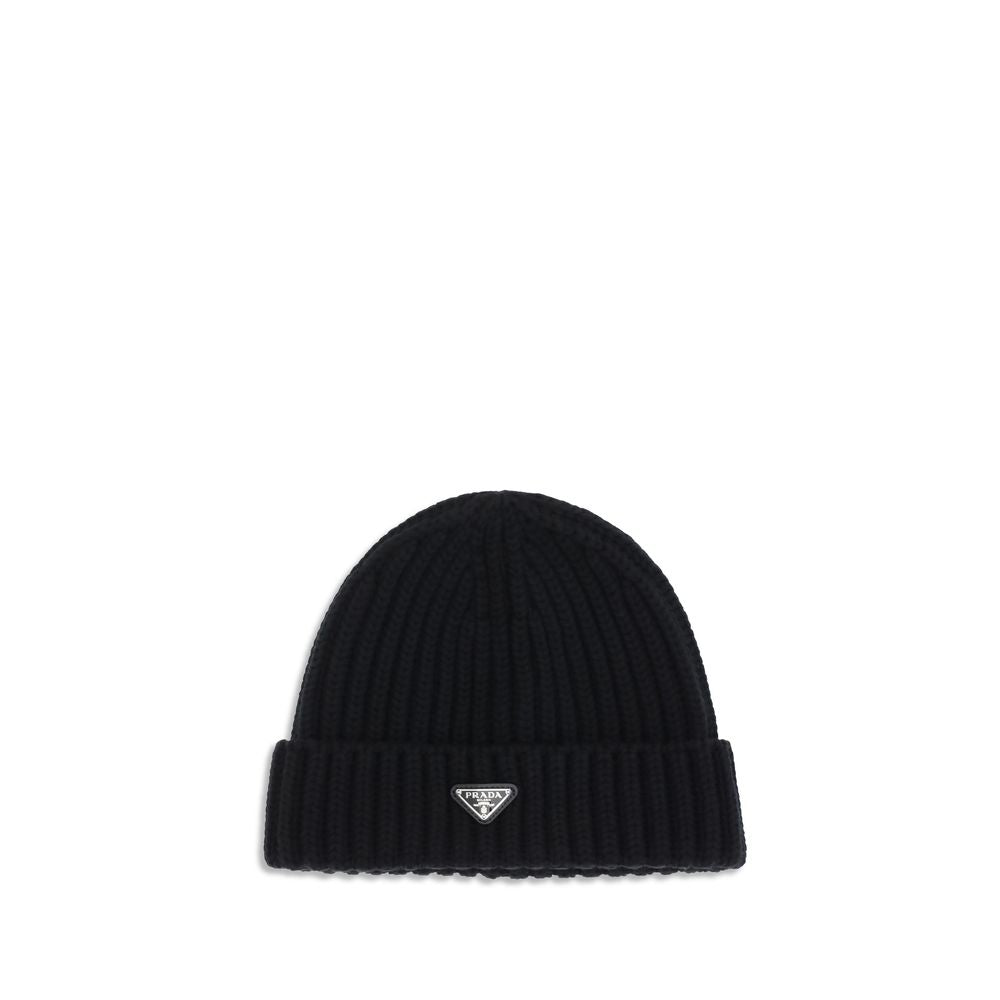 Prada Black Wool Beanie