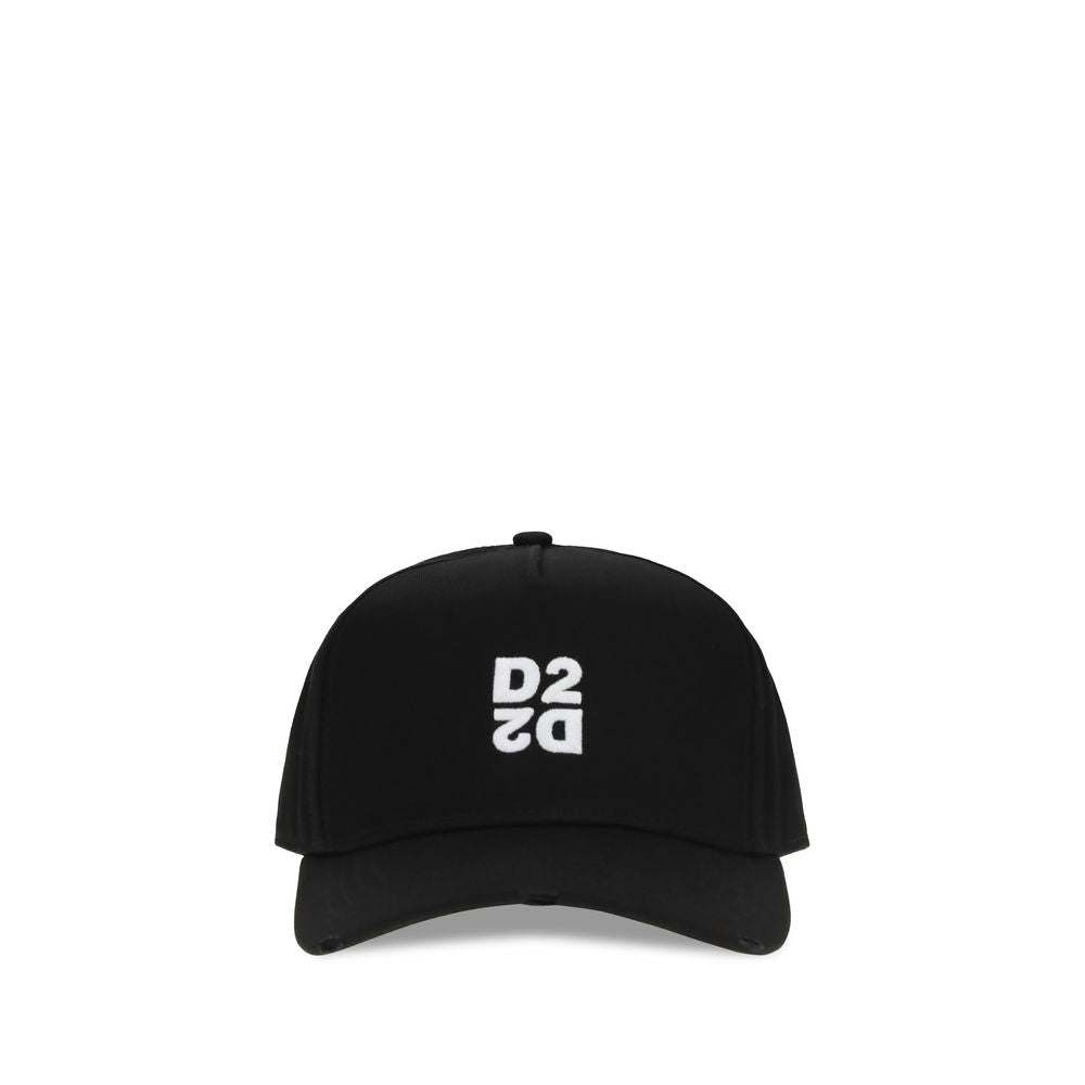 Dsquared2 Black Cotton Baseball Cap