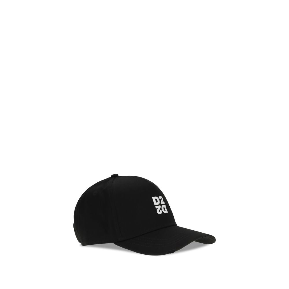 Dsquared2 Black Cotton Baseball Cap