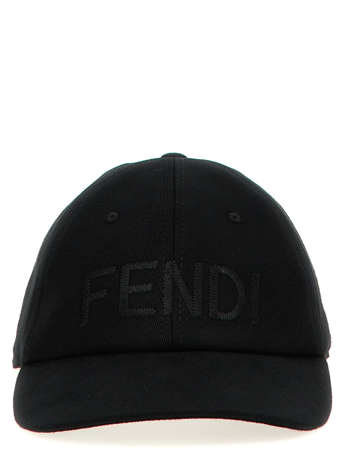 Fendi Black Cotton Baseball Cap