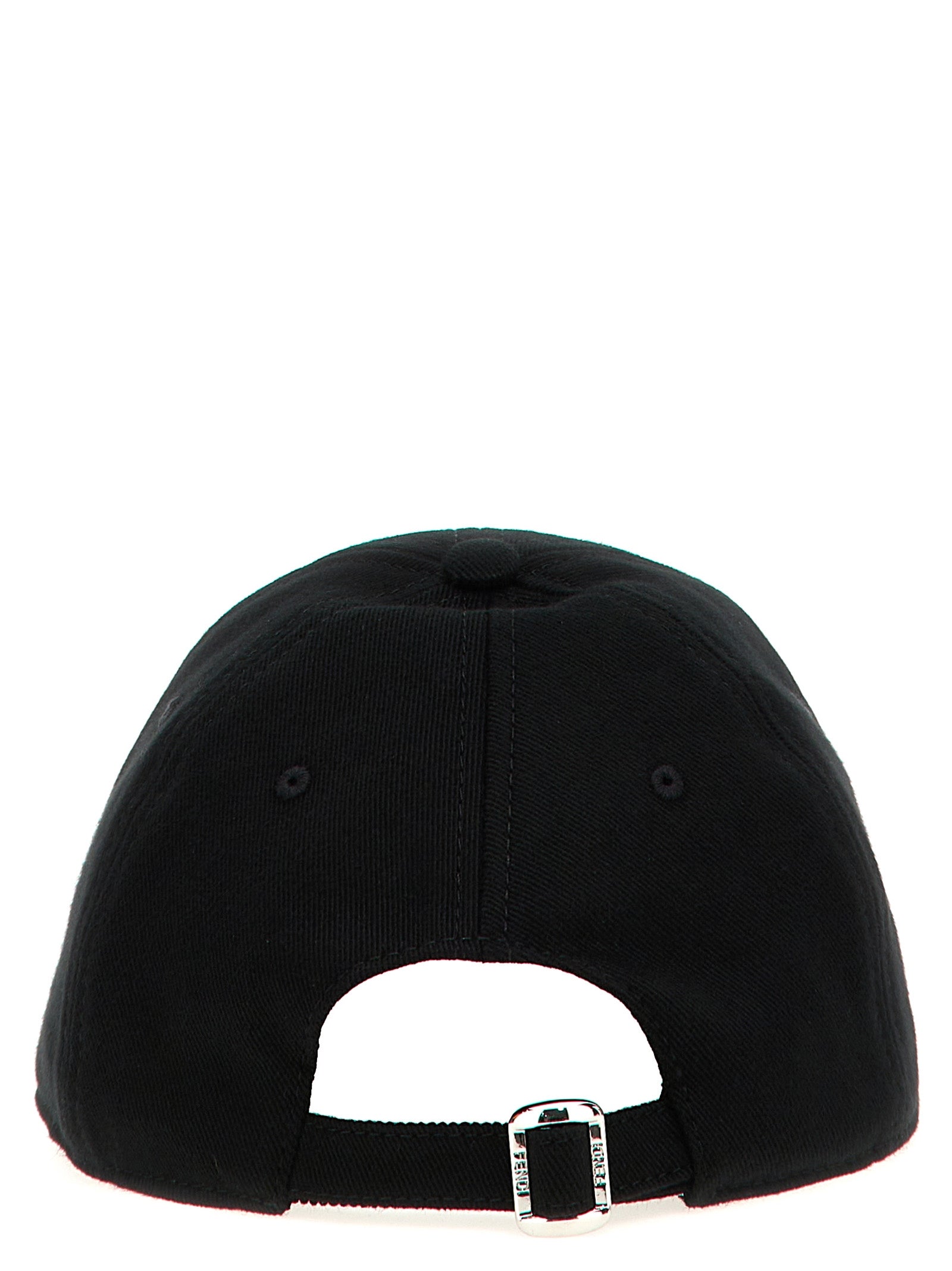 Fendi Black Cotton Baseball Cap