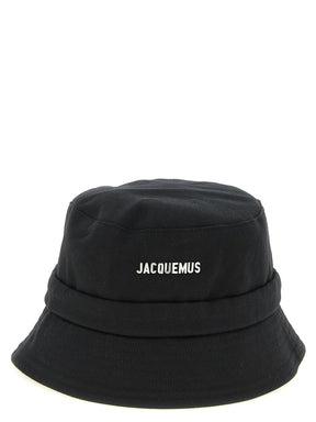 Jacquemus Black Cotton Bucket Hat