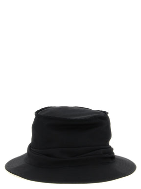 Yohji Yamamoto Black Wool Bucket Hat