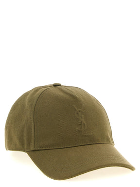 Saint Laurent Bicolor Cotton Baseball Cap