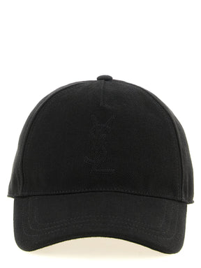 Saint Laurent Black Cotton Baseball Cap