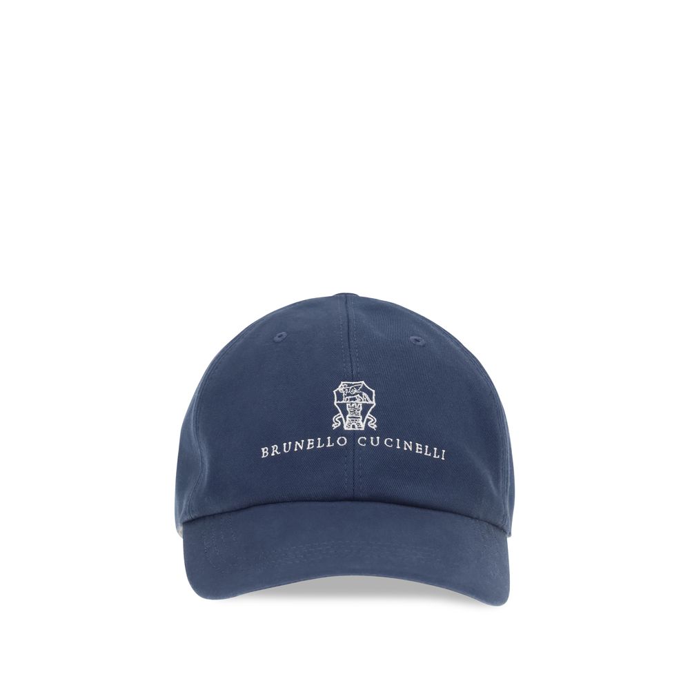 Brunello Cucinelli Blue Cotton Baseball Cap