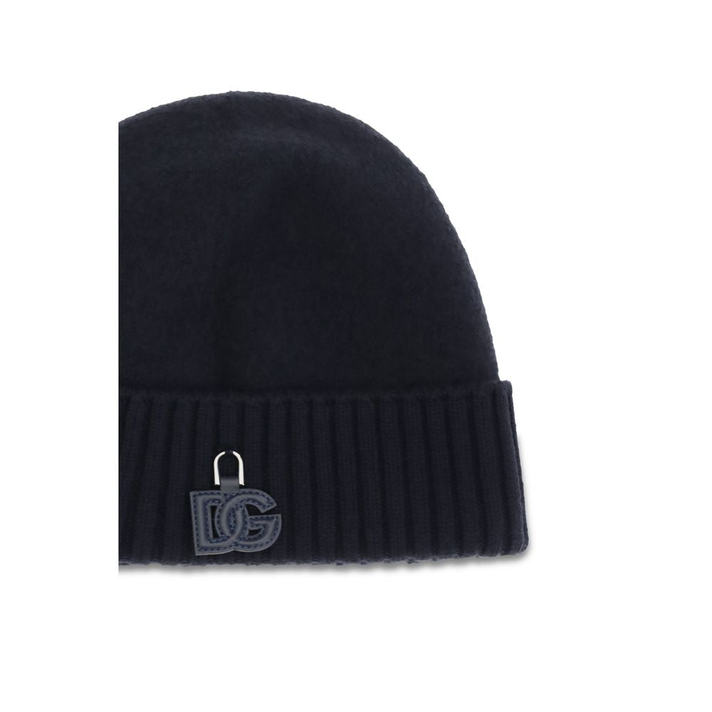 Dolce & Gabbana Black Wool Beanie