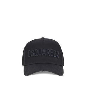 Dsquared2 Black Cotton Baseball Cap