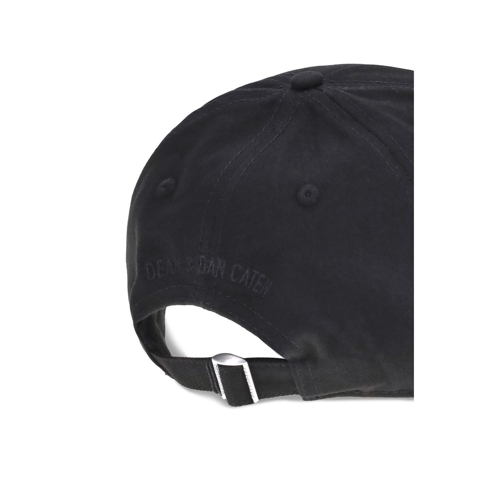 Dsquared2 Black Cotton Baseball Cap