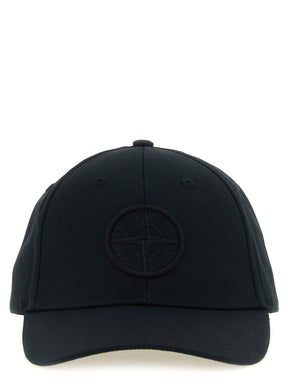 Stone Island Black Cotton Baseball Cap