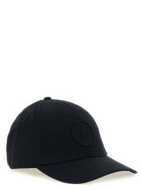 Stone Island Black Cotton Baseball Cap
