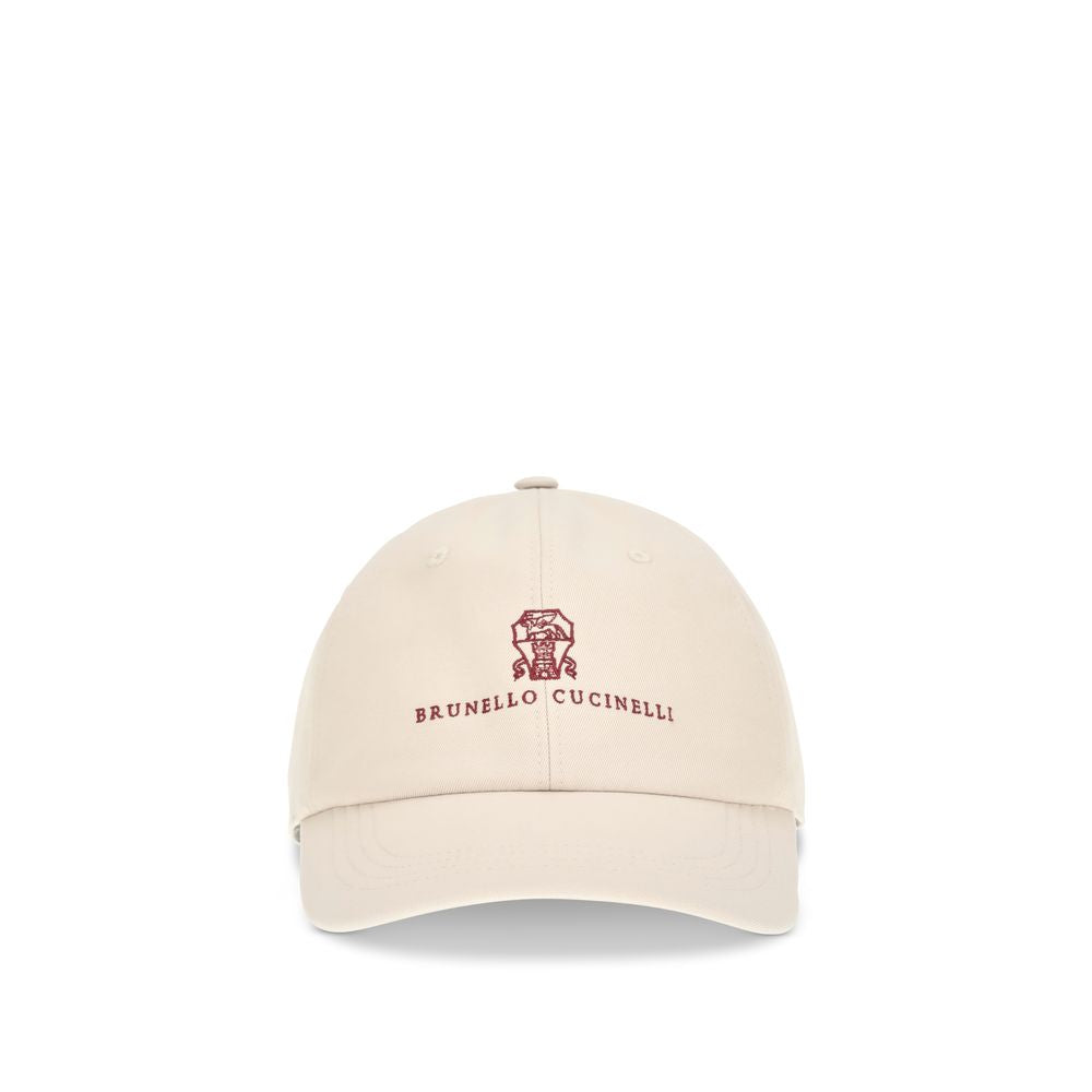 Brunello Cucinelli Beige Cotton Baseball Cap