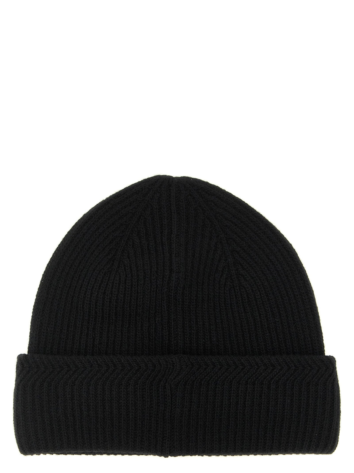 Moncler Black Virgin Wool Beanie