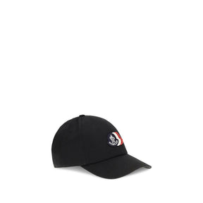 Moncler Black Cotton Baseball Cap