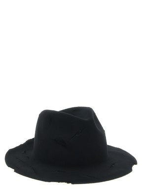 Yohji Yamamoto Black Wool Fedora