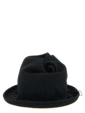 Yohji Yamamoto Black Wool Fedora