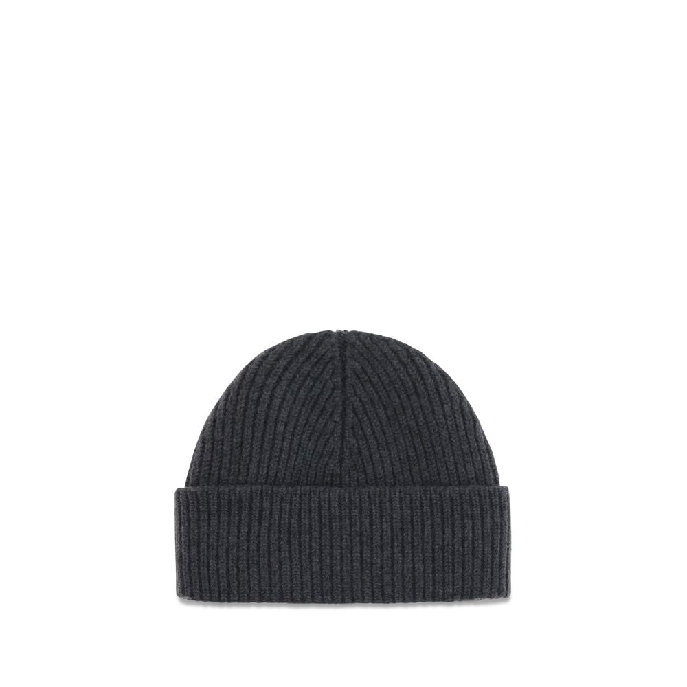 AMI Paris Gray Wool Beanie