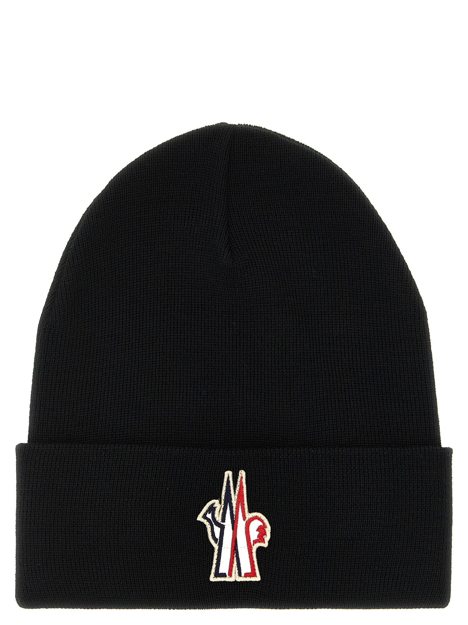 Moncler Grenoble Black Virgin Wool Beanie